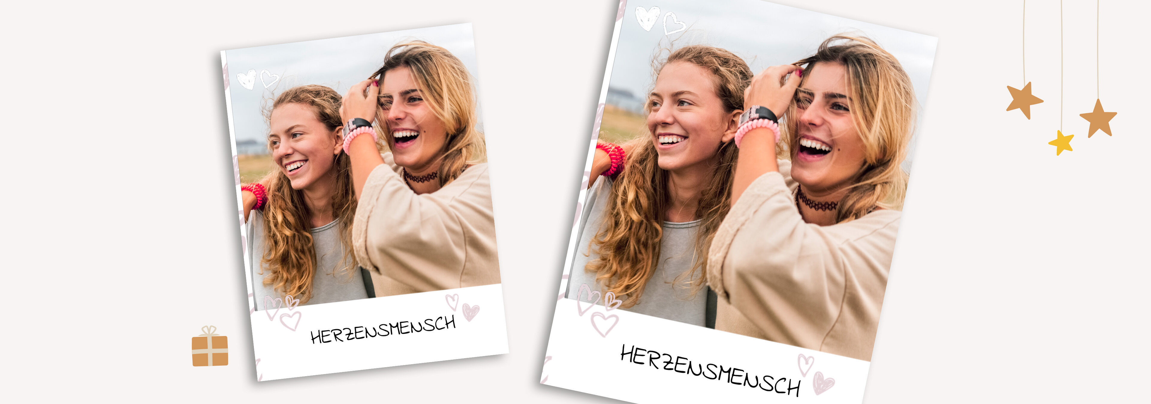 Zwei offen gestaltete Fotobücher mit liebevollen Erinnerungen.