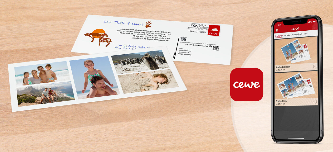 Postkarte CEWE Fotowelt App