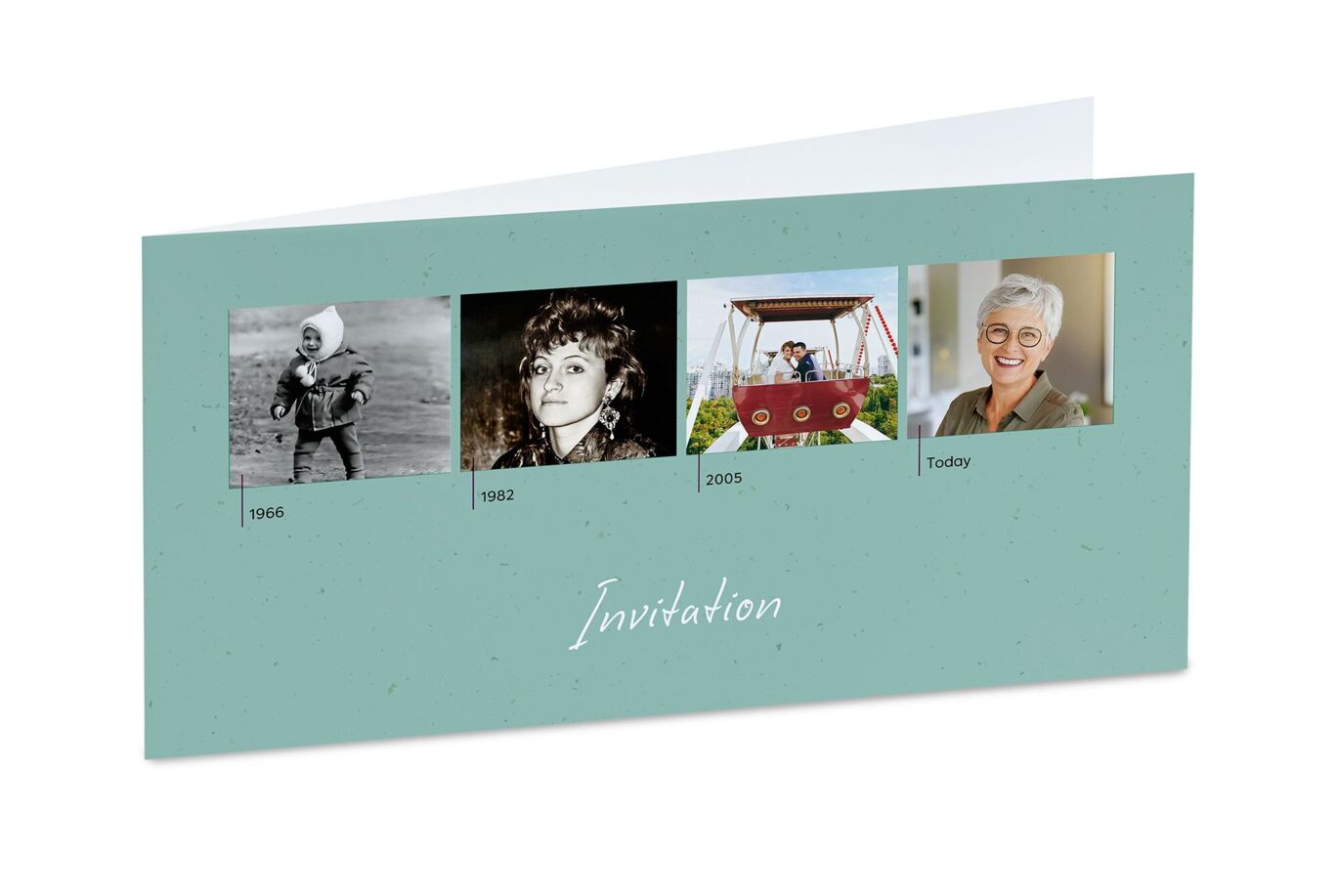 Greeting card panoramic short fold greeting cards