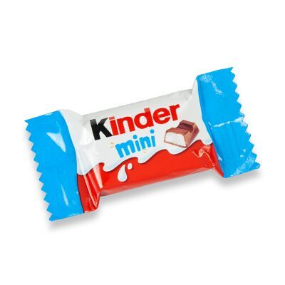Un Kinder Mini chocolat coloré dans un emballage.